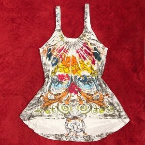 Elan Y2K Multicoloured Tank Top w/ a Unique Design